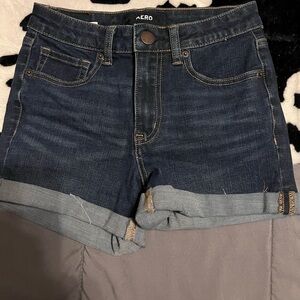 Aeropostale Blue Jean Shorts with Cuffed Hem